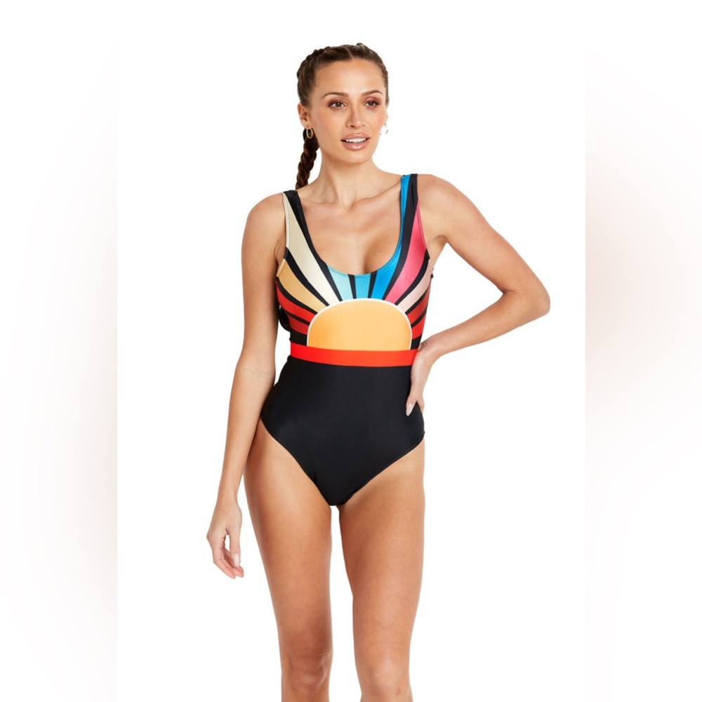 Goldsheep Roller Rainbow One Piece Swimsuit